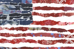 Patriotic Collage Flag II