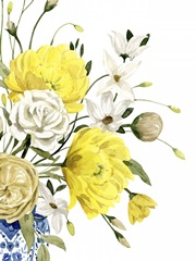 Yellow and Ultramarine Bouquet II