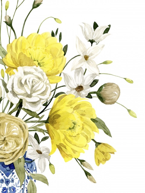 Yellow and Ultramarine Bouquet II