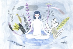 Meditation Garden Yoga Collection A