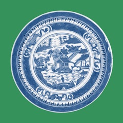 Blue Pagoda on Green II