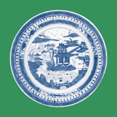 Blue Pagoda on Green III