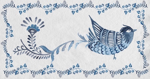 Indigo Ornament Collection D