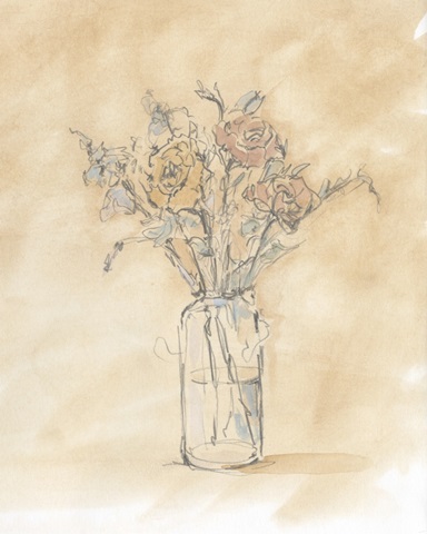 Antique Pastel Floral I