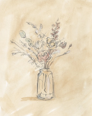 Antique Pastel Floral II