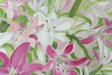Pink and White Lilies II