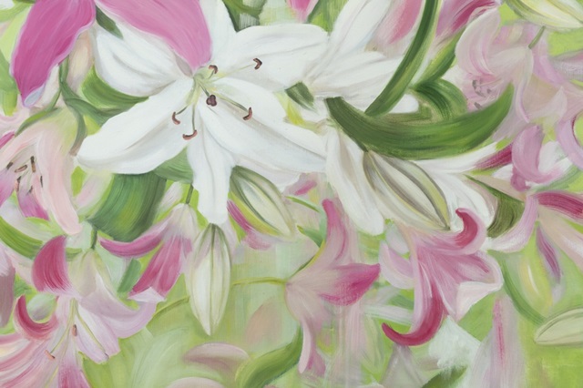 Pink and White Lilies V