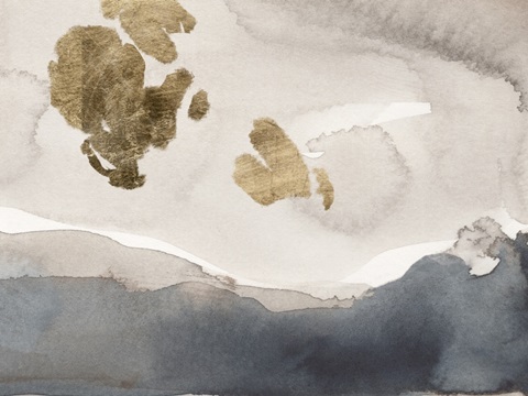 Watercolor with Gold IV