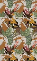 Graphic Tropical Bird Collection E