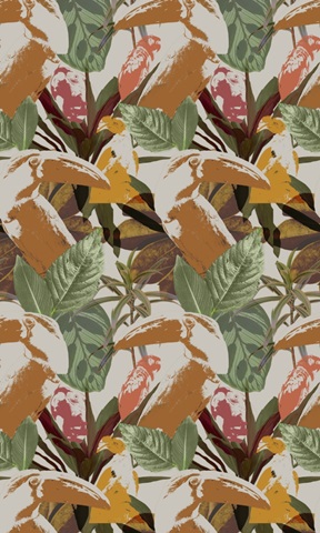 Graphic Tropical Bird Collection E