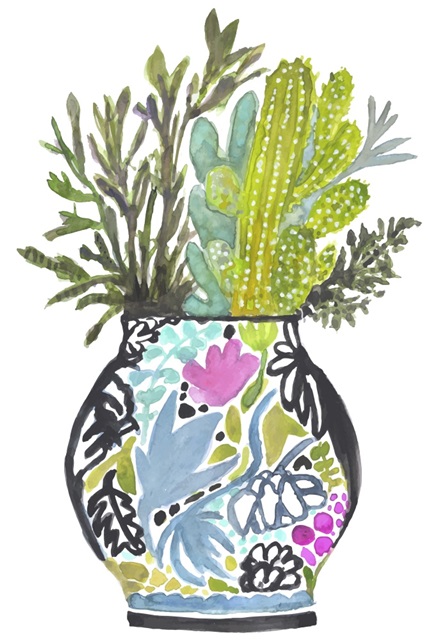 Painted Vase of Flowers Collection B