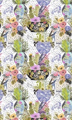 Painted Vase of Flowers Collection E