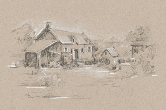 Farmhouse Composition Study I