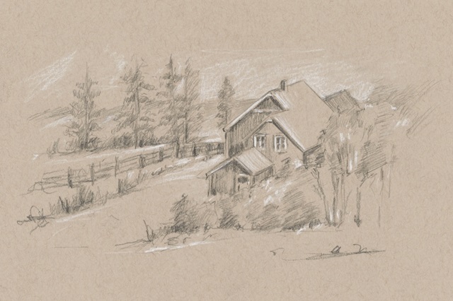 Farmhouse Composition Study II