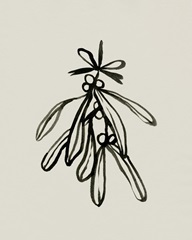 Mistletoe Sketch with Bows II