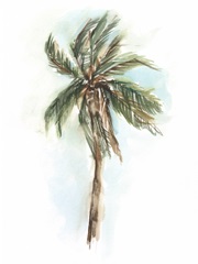 Watercolor Palm Study I