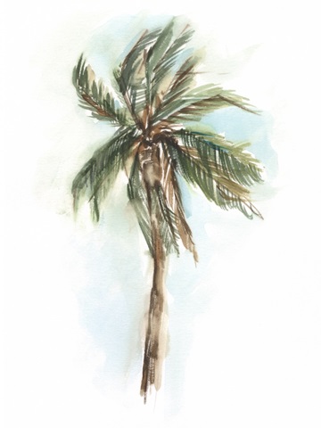 Watercolor Palm Study I
