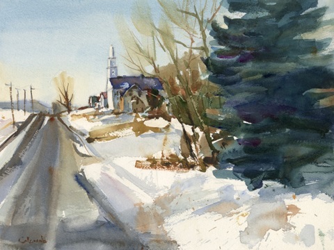 Congregational Church in Winter