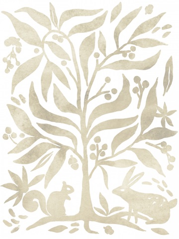 Parchment Block Print I