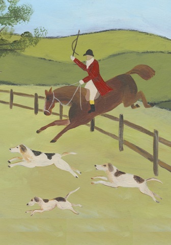 Folk Art Fox Hunt Collection B