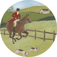 Folk Art Fox Hunt Collection C