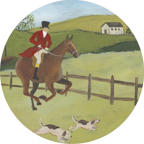 Folk Art Fox Hunt Collection C