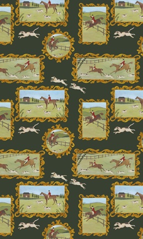 Folk Art Fox Hunt Collection E