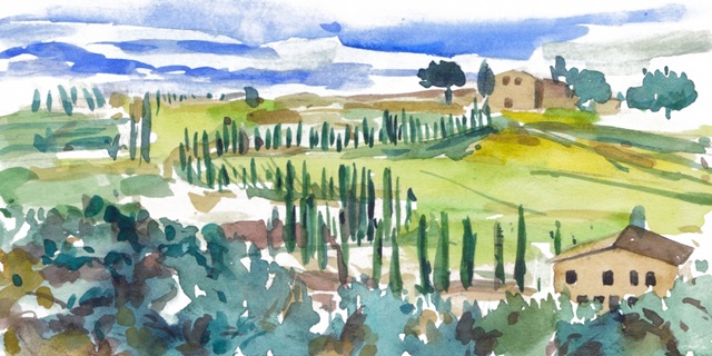Vibrant Tuscan Landscape II
