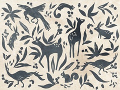 Woodland Woodblock I