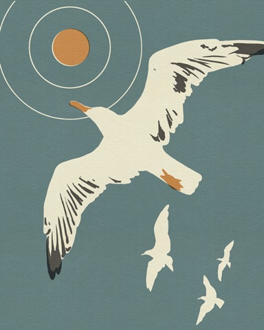 Seagull Block Print I