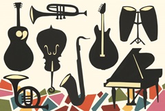 Cut Paper Instruments Collection A