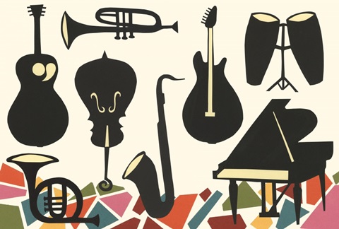 Cut Paper Instruments Collection A