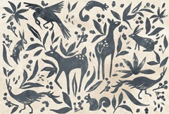 Woodland Woodblock Collection A