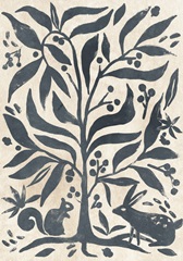 Woodland Woodblock Collection B