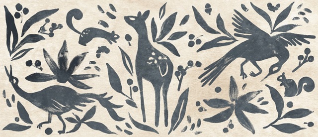 Woodland Woodblock Collection D