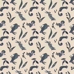 Woodland Woodblock Collection F