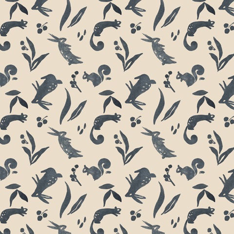 Woodland Woodblock Collection F