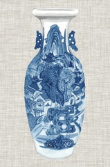 Ming Vase on Linen I