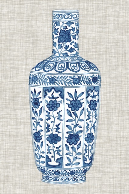 Ming Vase on Linen VI