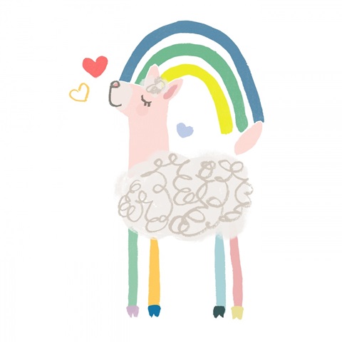 Rainbow Llama I