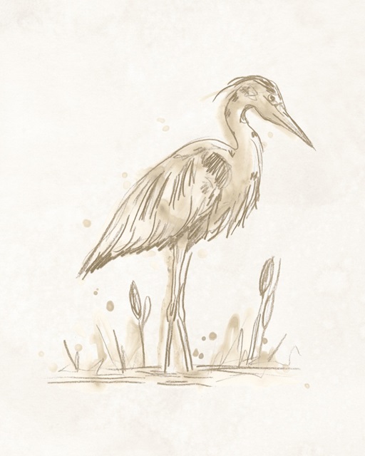 Sepia Heron II