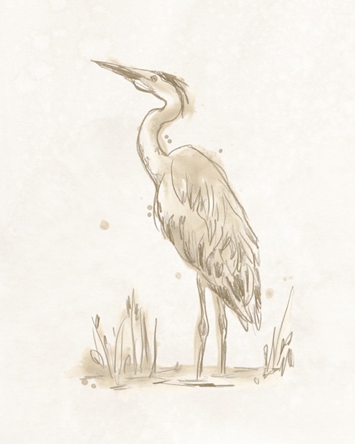 Sepia Heron III