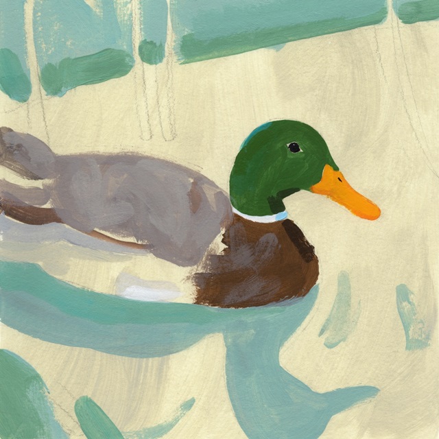 Bathing Mallard I