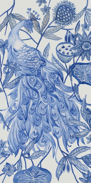 Peacock in Indigo I