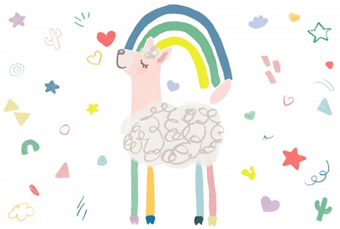 Rainbow Llama Collection A