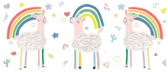 Rainbow Llama Collection D