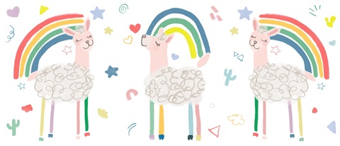 Rainbow Llama Collection D