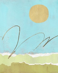 Green and Gold Pieced Landscape II