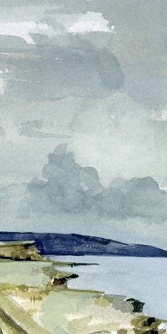 Coastal Blues Watercolor III