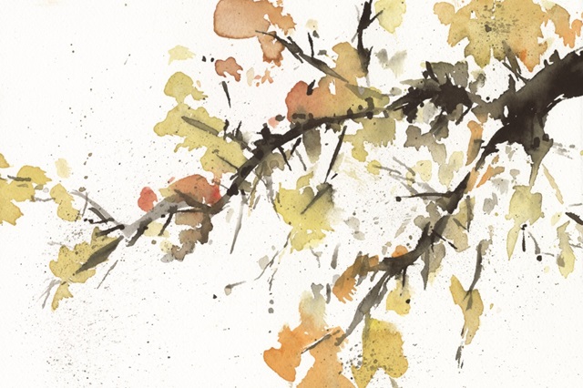 Watercolor Tree Branch II